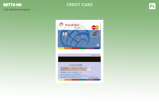 Модерен шаблон за MasterCard во Германија ProCredit Bank